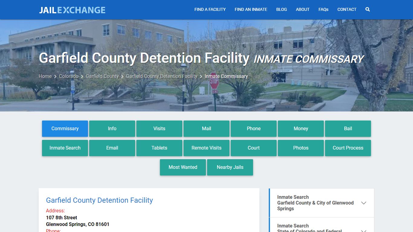 Garfield County Detention Facility Inmate Commissary - Jail Exchange